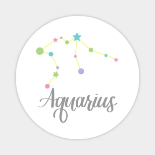 Aquarius Zodiac Constellation in Pastels Magnet